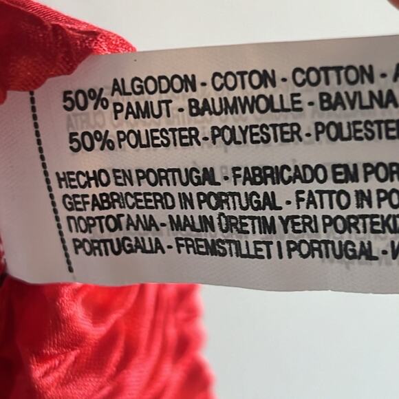 NWT Zara Crinkled Peplum Crop Top Size M NWT Red - Picture 7 of 7